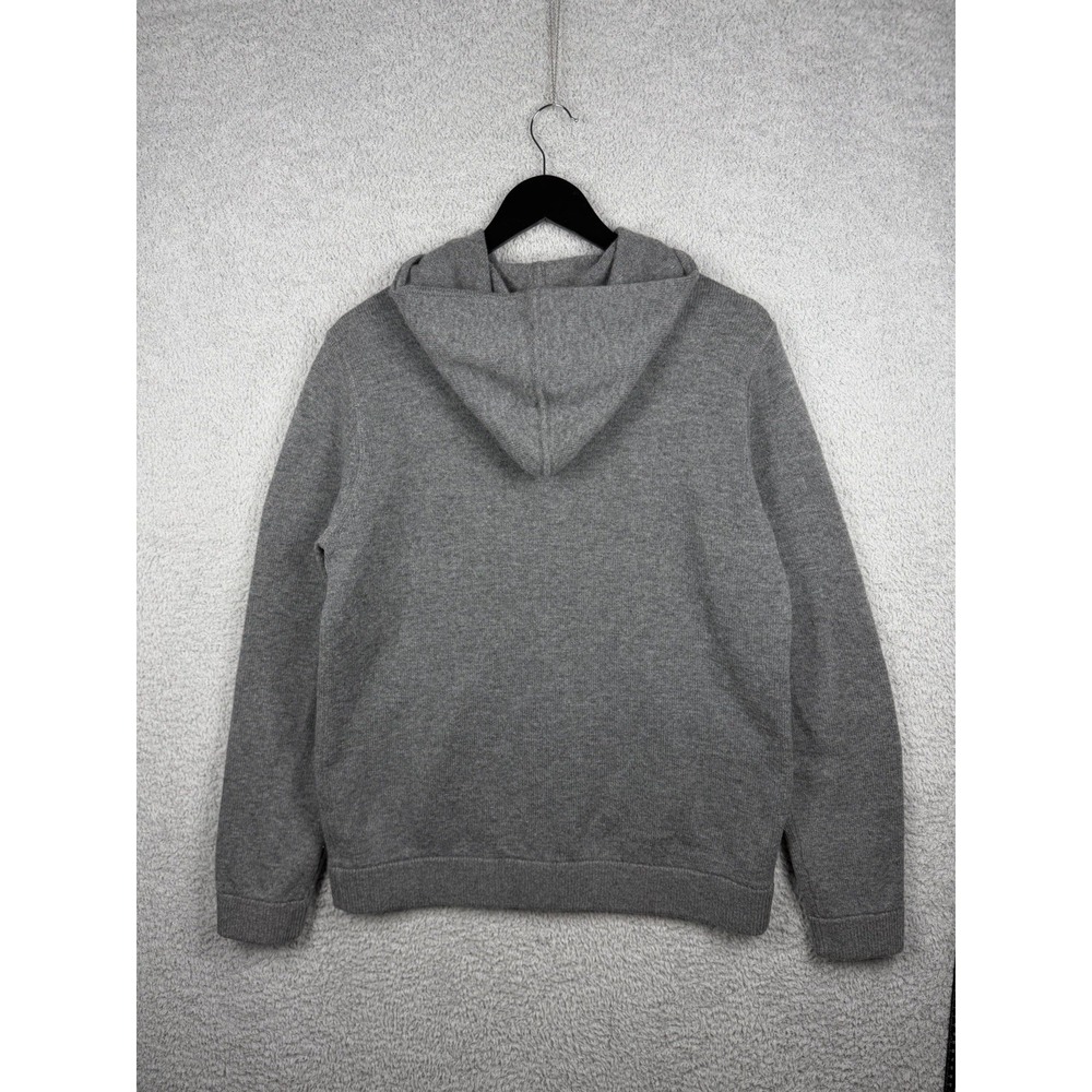 Theory Alcos Wool / Cashmere Men's Sz M Full Zip Hoodie Sweater in Gray - Picture 7 of 9